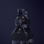 Étiquettes-cadeau Blue luxury Christmas personalized gift tag