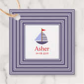 Étiquettes Cadeau Blue Marinez Inspitation Design for Childrens (Devant)