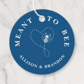 Étiquettes Cadeau Blue Meant to Bee Honey Jar Wedding (Devant)