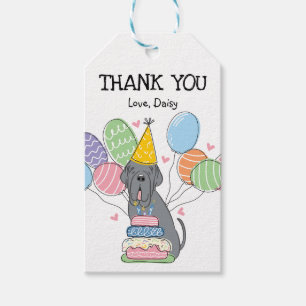 Étiquettes-cadeau Blue Neapolitan Mastiff Anniversaire Favoriser les