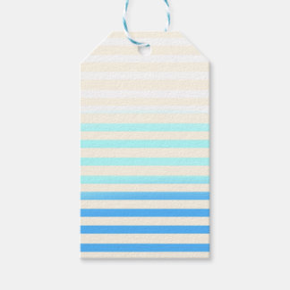 Étiquettes-cadeau Blue Ombre Striped