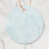 Étiquettes Cadeau Blue Pastel Under the Sea Anniversaire (Dos)