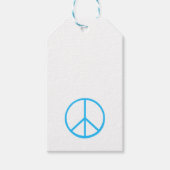 Étiquettes-cadeau Blue Peace Sign Modern Retro Fun (Devant)