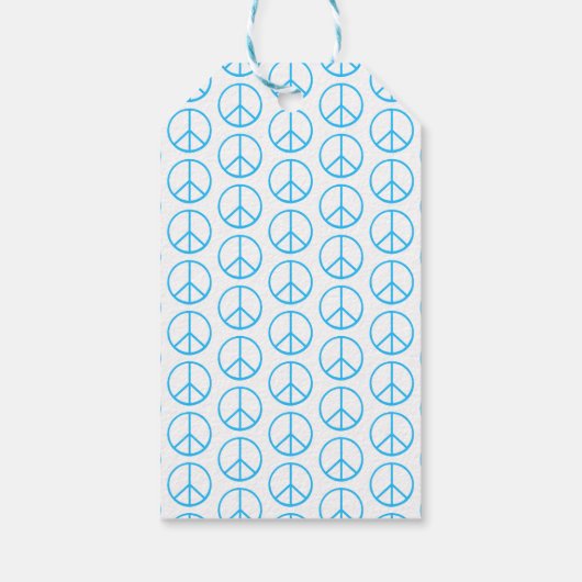 Étiquettes-cadeau Blue Peace Sign Modern Retro Fun (Dos)