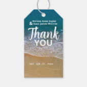 Étiquettes-cadeau Blue Sea Beach Wedding Favor (Devant)