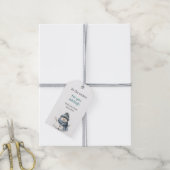 Étiquettes-cadeau Blue Snowman Christmas (Avec de la ficelle)