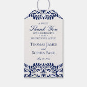 Étiquettes-cadeau Blue Talavera Carrelage Fiesta Fête de mariage Fav (Devant)