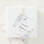 Étiquettes Cadeau blue wildflowers Baptism (En situation)