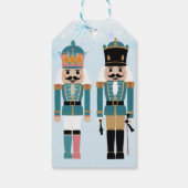 Étiquettes-cadeau Blue Winter Snowflakes Nutcracker Baby shower (Dos)