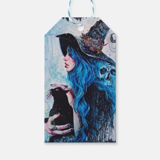 Étiquettes-cadeau Blue witch (Devant)