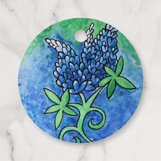 Étiquettes Cadeau Bluebonnets du Texas (Devant)
