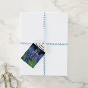 Étiquettes-cadeau Bluebonnets Fleurs Bleu Floral Plutôt Élégant Mama