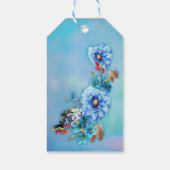 Étiquettes-cadeau Blues de Cornflower en aquarelle (Dos)