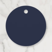 Étiquettes Cadeau Blush Navy Mariage moderne (Dos)