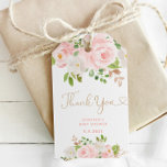 Étiquettes-cadeau Blush rose floral or merci<br><div class="desc">Blush rose floral or merci Tags cadeaux. Éléments correspondants disponibles.</div>
