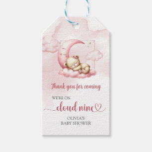 Étiquettes-cadeau Blush rose mignon ours en peluche nuage neuf fille