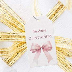 Étiquettes-cadeau Blush rose Quinceanera fait-main DIY