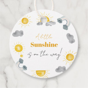 Étiquettes Cadeau Bohème un peu de soleil est la façon de baby showe
