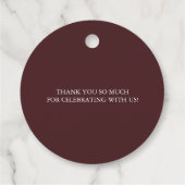 Étiquettes Cadeau Boho Aquarelle Automne Citrouille blanc (Dos)