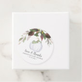 Étiquettes Cadeau Boho Aquarelle Automne Citrouille blanc (En situation)