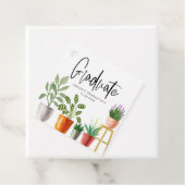 Étiquettes Cadeau Boho Aquarelle Poted Houseplants Graduation (En situation)