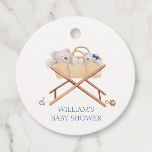 Étiquettes Cadeau Boho Bear Bassinet Toy Baby shower