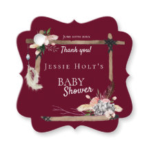 Boho Beau Merci de Baby shower