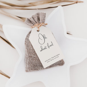 Étiquettes-cadeau Boho Beige Oh Quelle Famille Amusante