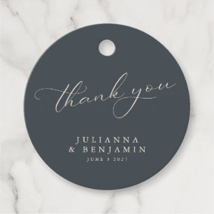 Étiquettes Cadeau Boho Black Main Tirée Floral Mariage Personnalisé 