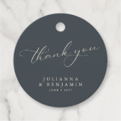 Étiquettes Cadeau Boho Black Main Tirée Floral Mariage Personnalisé (Devant)