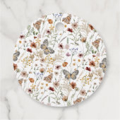 Étiquettes Cadeau Boho Blanc Wildflower Baby Douche (Dos)