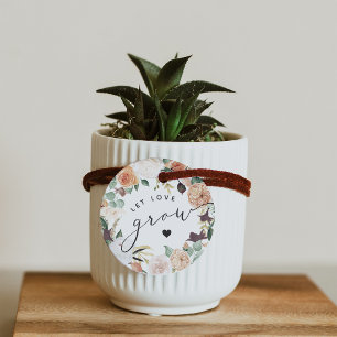 Étiquettes Cadeau Boho Blooms laisser l'amour croître Plante ou seme