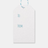 Étiquettes-cadeau Boho Blue Anniversaire Wings (Dos)