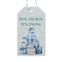 Boho Blue Cadeaux Twin Boys Baby shower