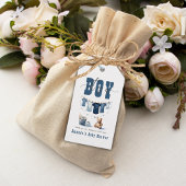 Étiquettes-cadeau Boho Blue Clothesline Sweet It a Boy Baby shower