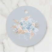 Étiquettes Cadeau Boho Blue Teddy Bear Ballotte Champagne (Dos)