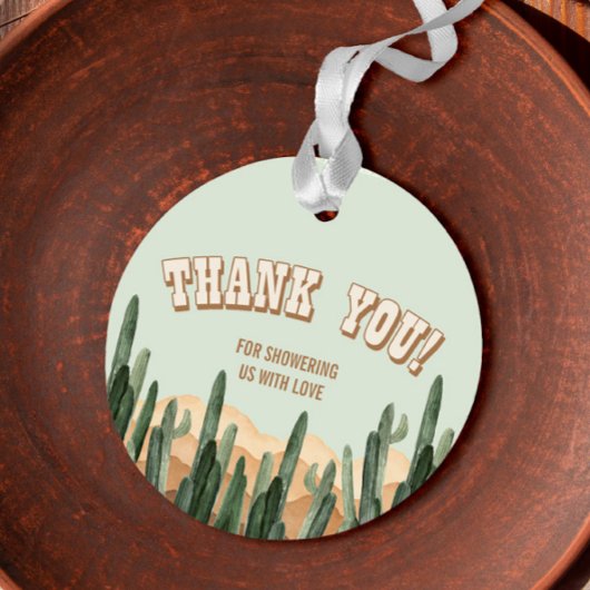 Étiquettes Cadeau Boho Cactus de désert Sud-Ouest Merci