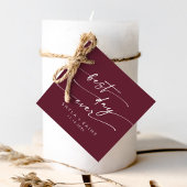 Étiquettes Cadeau Boho Chic Bourgogne Rouge Meilleur Jour Jamais Mar