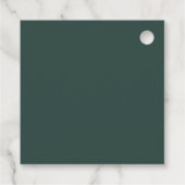 Étiquettes Cadeau Boho Chic Emerald Vert Monogramme Merci (Dos)