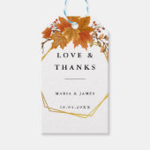 Étiquettes-cadeau Boho Chic Mariage de automne (Devant)