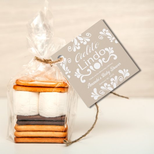 Étiquettes Cadeau Boho Cielito Lindo Baby shower mexicain