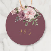 Étiquettes Cadeau Boho Cinnamon Rose Blush rose Floral Mariage (Dos)