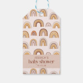 Étiquettes-cadeau Boho Desert Rainbow Neutral Baby shower personnali (Dos)