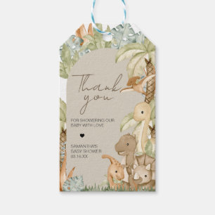 Étiquettes-cadeau Boho Dinosaur Baby shower Favoriser Tags