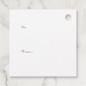 Étiquettes Cadeau Boho Falala Script rose et vacances Brown (Dos)