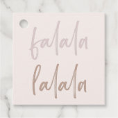 Étiquettes Cadeau Boho Falala Script rose et vacances Brown (Devant)
