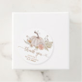 Étiquettes Cadeau Boho fall citrouille merci tag (En situation)