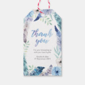 Étiquettes-cadeau Boho Feather merci pour les balises (Devant)