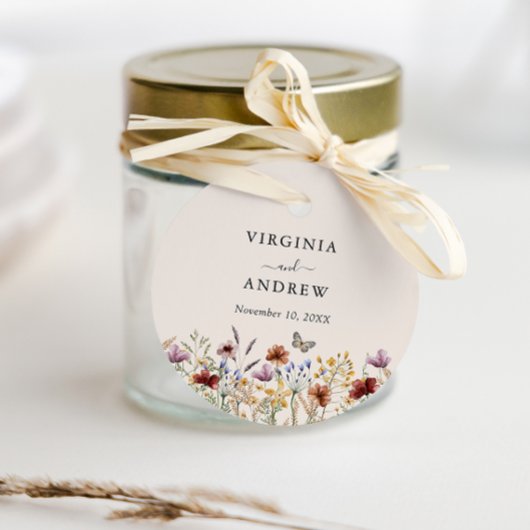 Étiquettes Cadeau Boho Fleur Sauvage