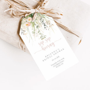 Étiquettes-cadeau Boho Fleur sauvage Sip Sip Hooray Fête des mariées
